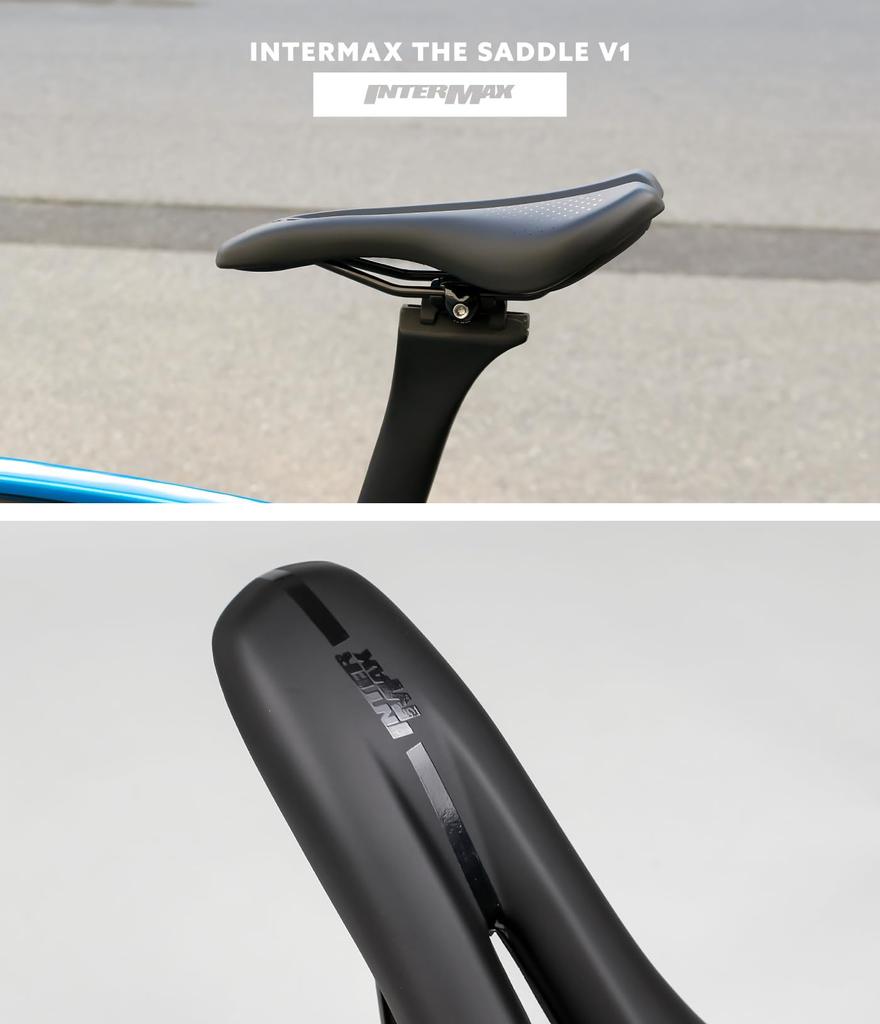 INTERMAX THE SADDLE V1 Bicycle for Road Cross and Customized for Relieving Butt Pain Saddle, Waterproof, Comfortable, Perforated, Bikes, Bikes, MTB,
