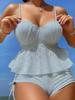 2024 Sexy Set Tankini Push Up Solido con Bretelle Costume da Bagno Donna Vita Alta Costumi da Bagno Schiena Nuda Abito da Bagno da Spiaggia Bikini Bianchi
