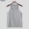 INCERUN Summer Men Strap Sleeveless Casual Loose Tank Tops Vest