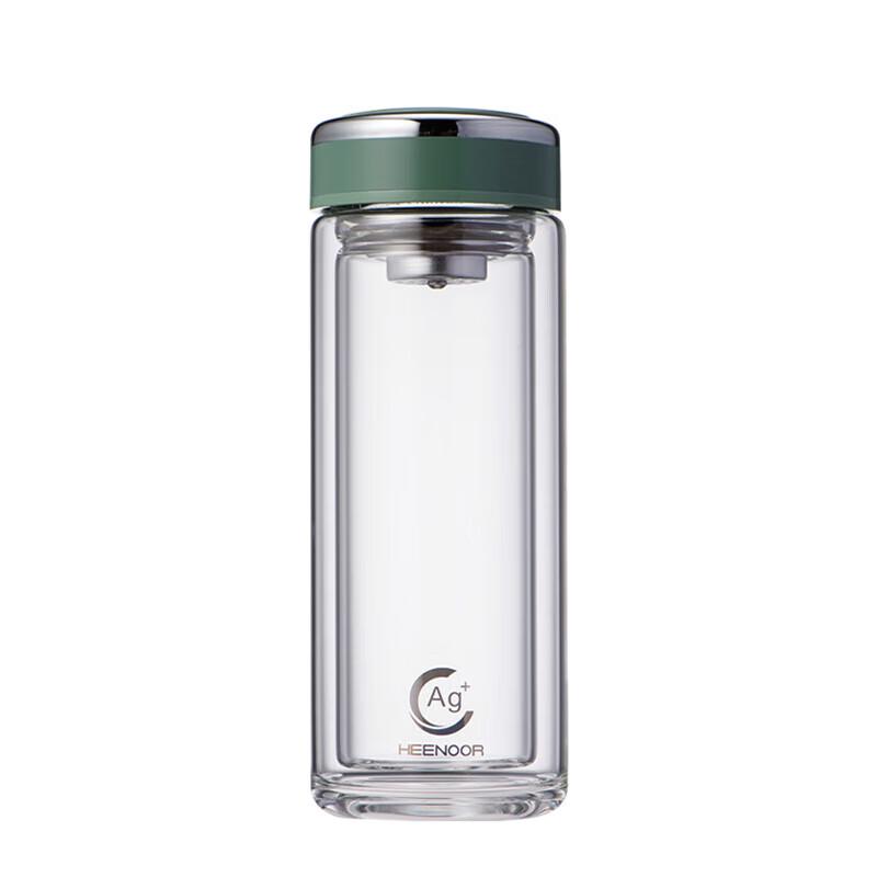 Heenoor XN-1953 Antibacterial Double-Layer Glass Tea Cup