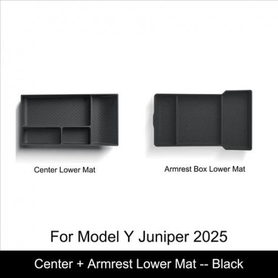Center Console Armrest Storage Boxes Stowing Tidying Lower Bottom Mats Organizer
