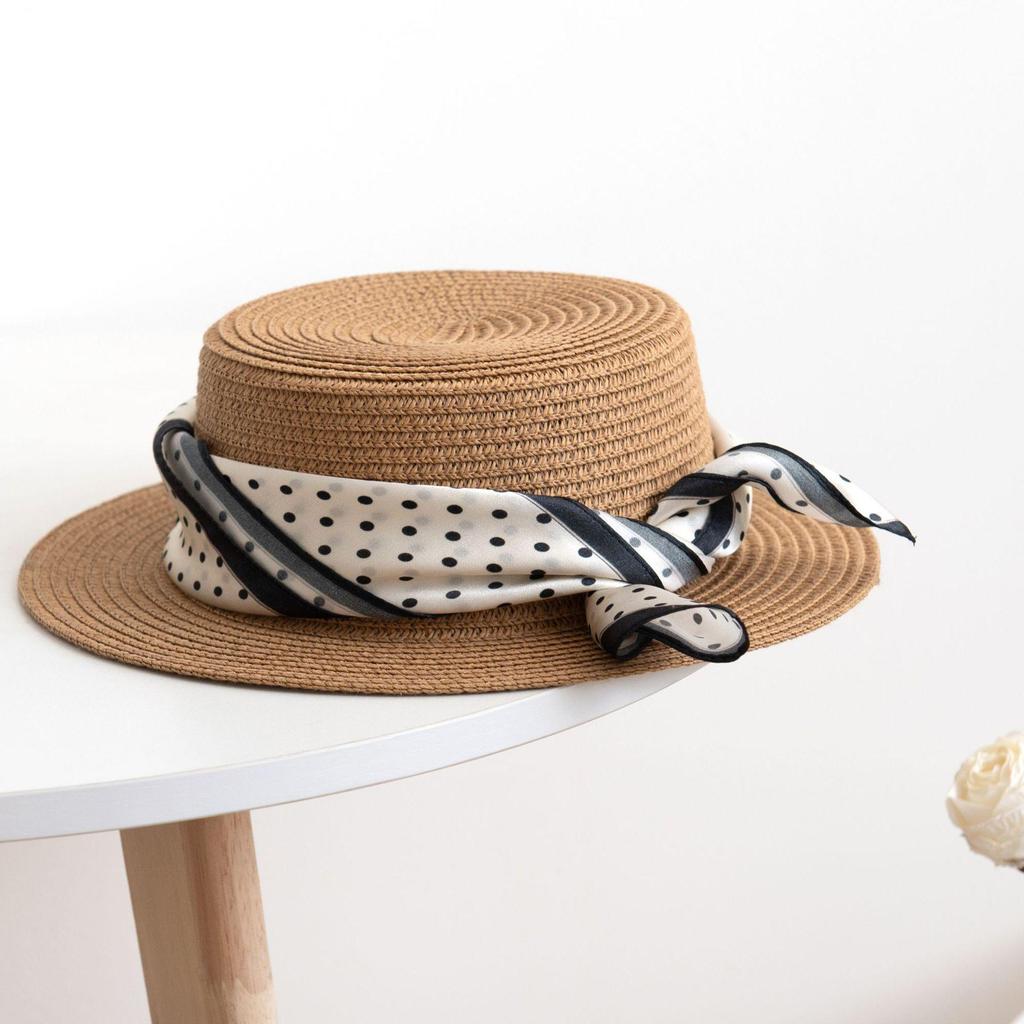 New Polka Dot Mulberry Silk Scarf for Women - Versatile Summer Gauze Neck Gaiter & Sun Protection