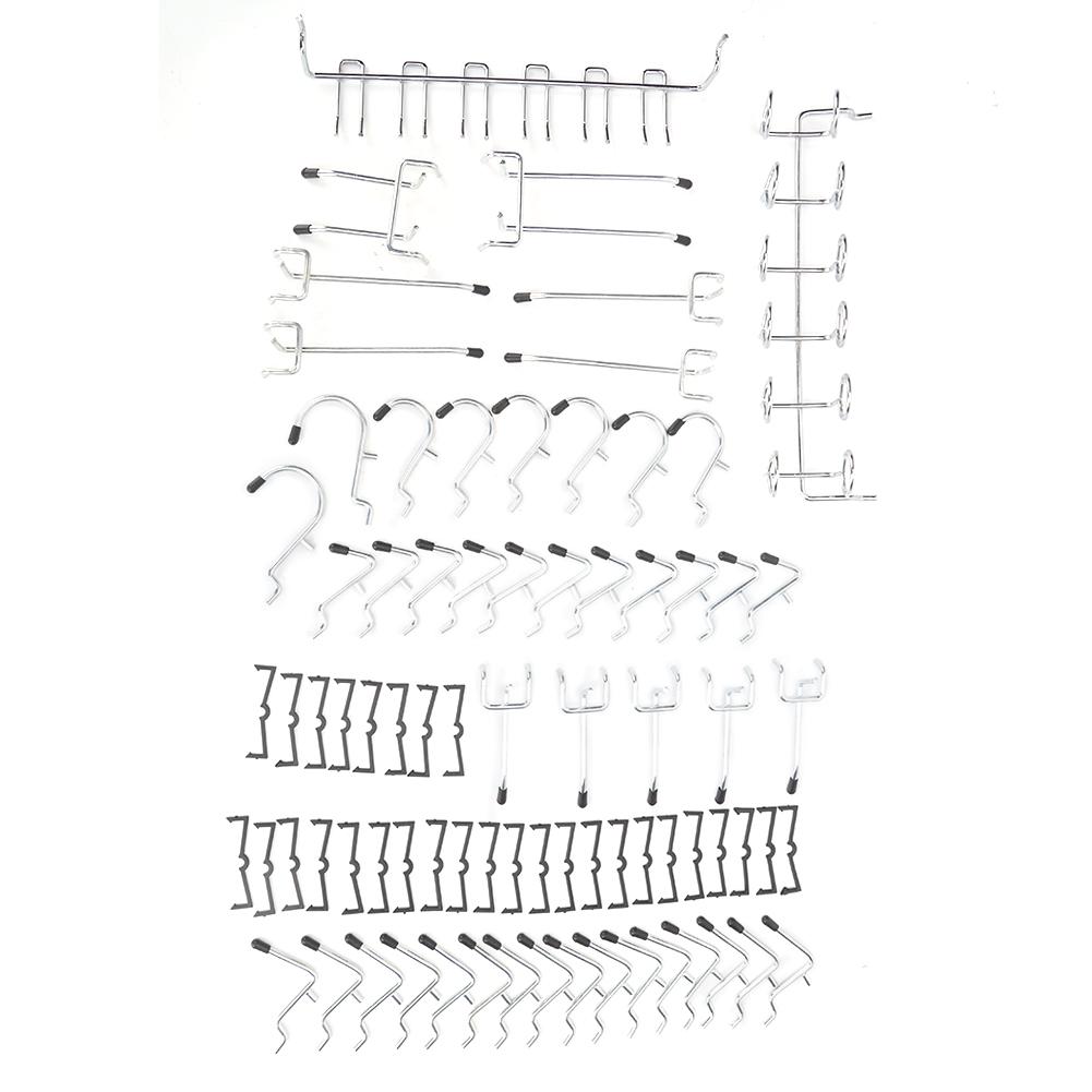 80 Pcs Hook Storage Pegboard Hook Set Tool Equipment Organization Tool for Storage