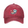 Sushi Couple Relaxing On Beach Chair Graphic Print Baseball Cap Cotton Adjustable Casual For Adults