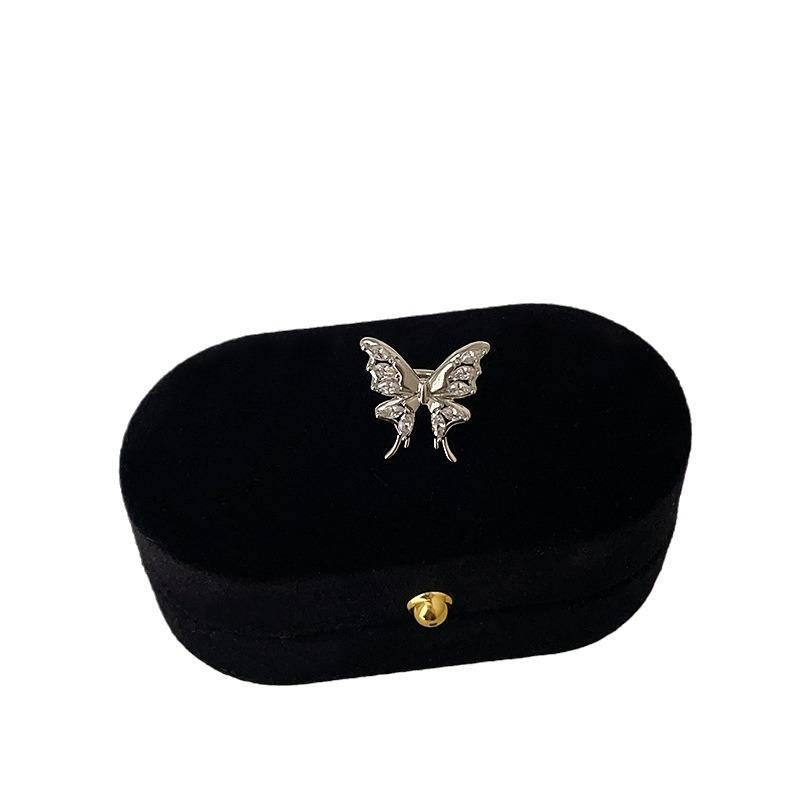 Sweet Zircon Butterfly Earbone Clip Female Niche Design Sense Personality Gentle Fashion Simple Temperament Earrings Earrings