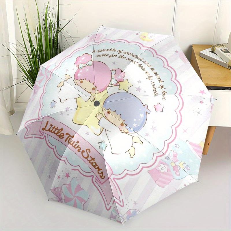 

1pc Little Twin Stars Umbrella with Plastic Handle,Suitable for All Seasons Home Travel Outdoor UmbrellaSanlio334