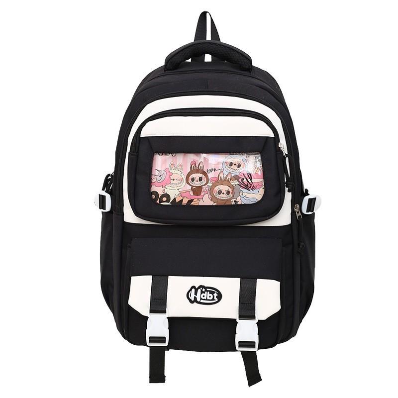 Cute College Style Schoolbag Female Japanese Series Ins Student Small Fresh Large-capacity Backpack Transparent Niche Pain