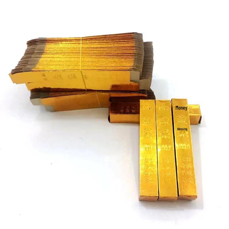 Thickened Handmade Gold Foil Origami Paper for Ingot Crafting