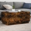 LED Coffee Table, Smoked Oak, 90x50x40 Cm