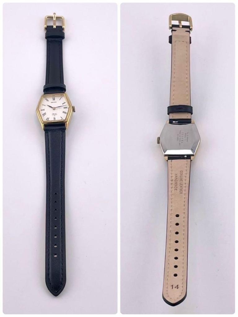 [USED] Working Seiko Socie Hexagon Manual Wind Watch 11-8090