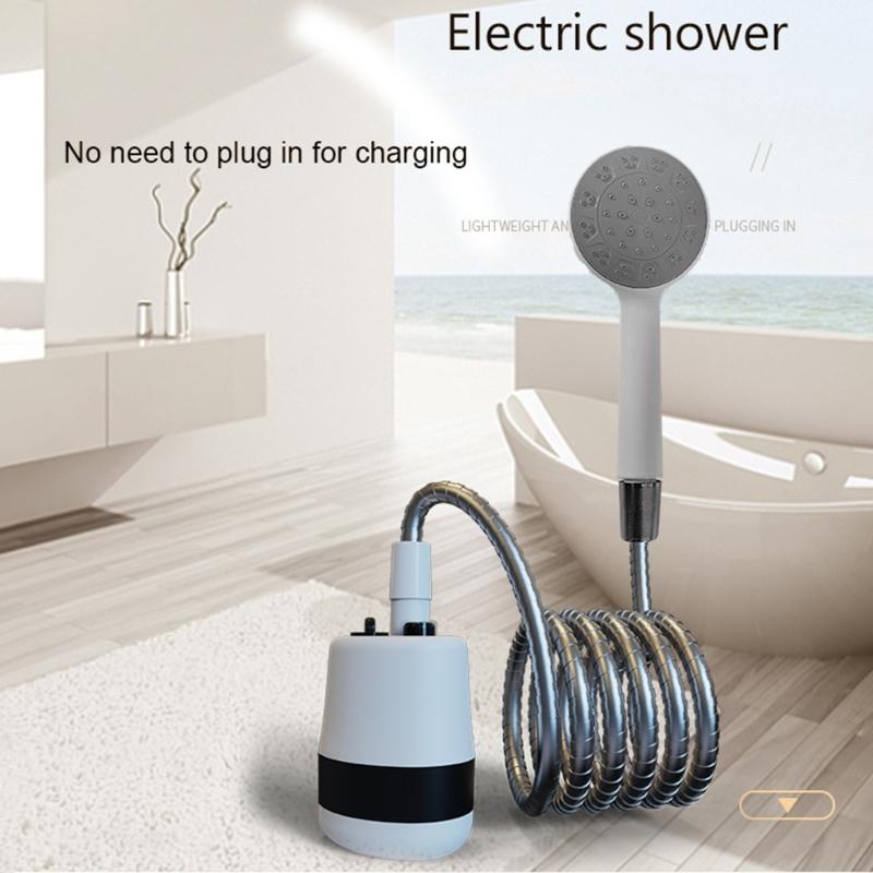 Portable Camping Shower Battery Powered Outdoor Camp Shower Pump Electric Rechargeable Handheld Shower Easy to Use