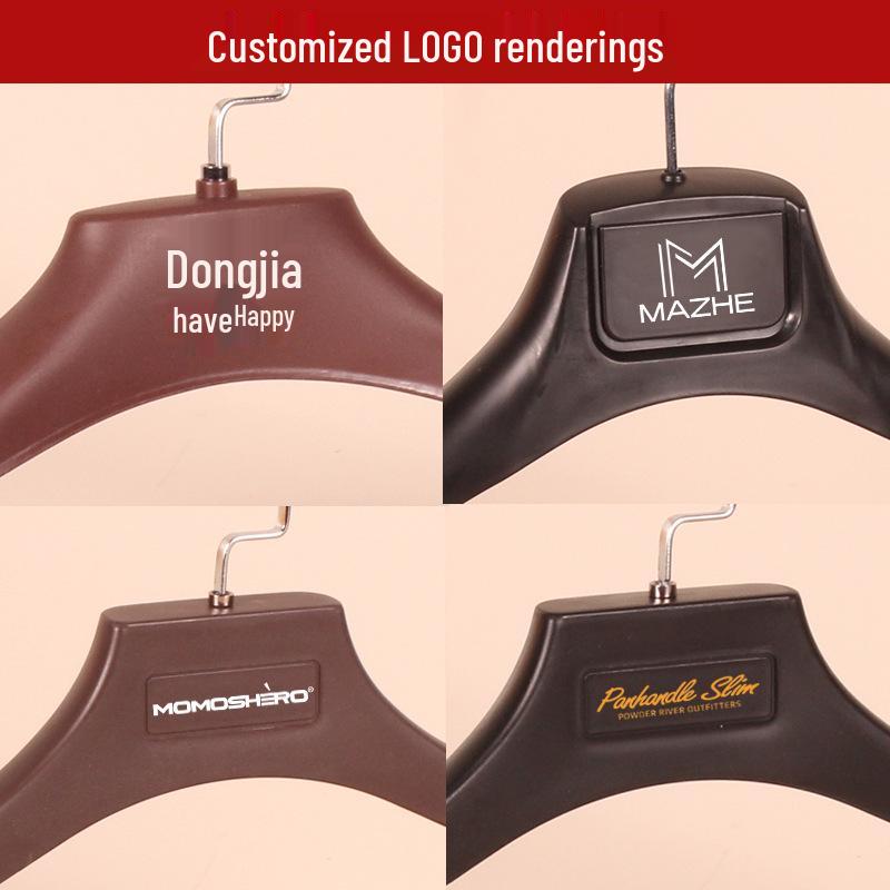 Wide-Shoulder Seamless Plastic Clothes Hanger Set for Suits and Overcoats