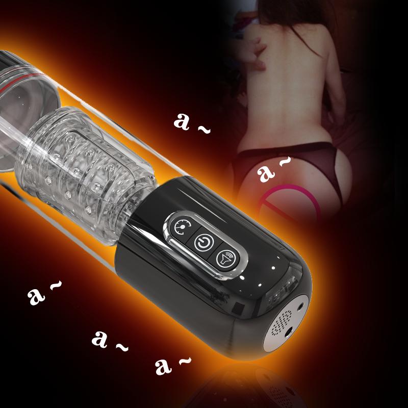 New Male Sex Toys Smart Sucking Telescopic Rotating Masturbation Cup 5D Sensual Big Particles Vagina Sucking Pocket Oral Sex Adult Products