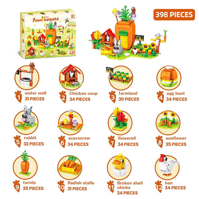 7080PCS Building Blocks City Street View Magic House Castle Countryside Micro Assembly Children s Toys for Kids Christmas Gifts