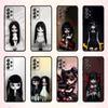 D-Dark-style Doll Phone Case For Samsung S 25,24,23,22,30,21,10,9,Ultra,Plus,Lite,FE,4,5 G Soft Black Case
