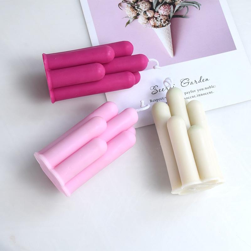 7 Irregular Cylindrical Silicone Moulds DIY Scented Candle Shapes Making Furniture Decoration Silicone Moulds