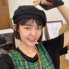 Ricygvm Solid Color Plain Color Beret Korean Girls Painter Artist Hat Trendy Fashionable Women Octagonal Cap Thin Cotton Beanies Bonnet Retro Berets