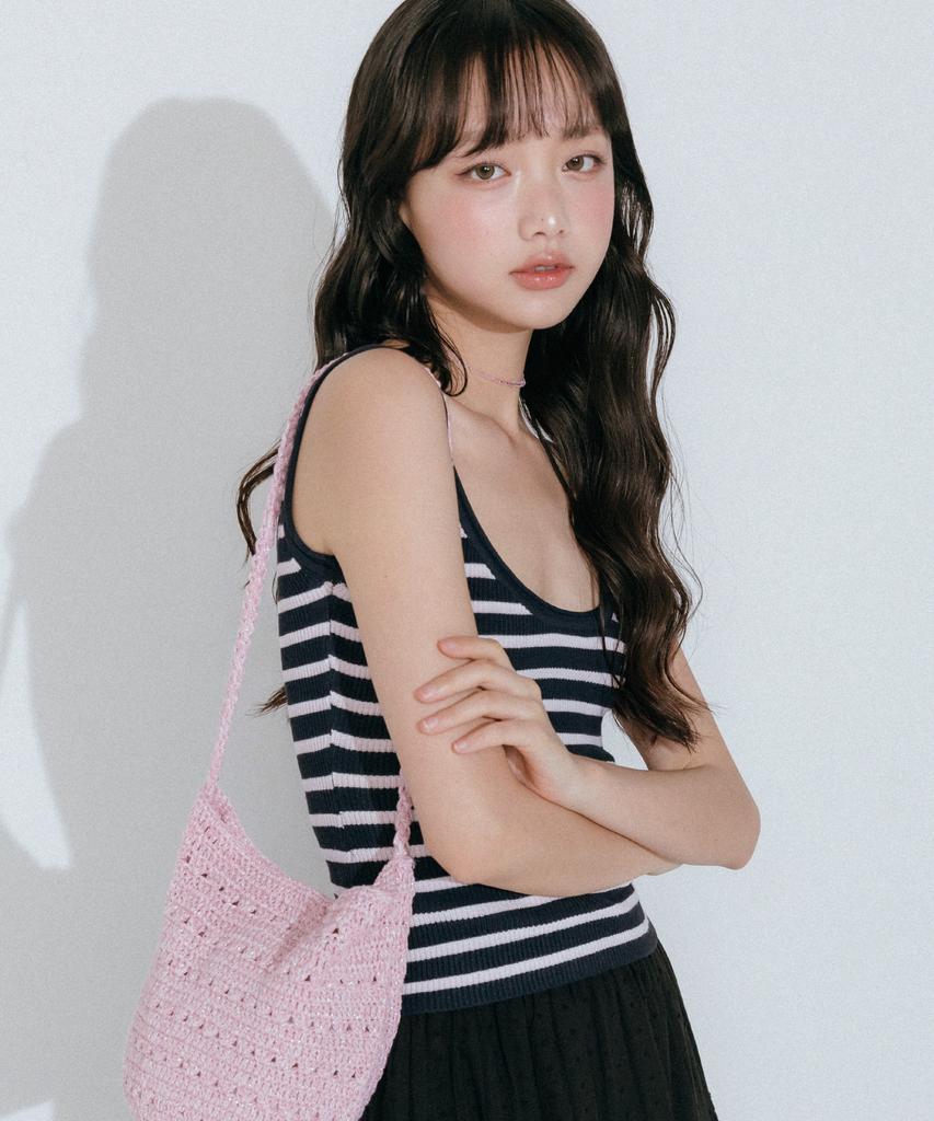 Mellotoli Striped Sleeveless Knit Top (Navy)