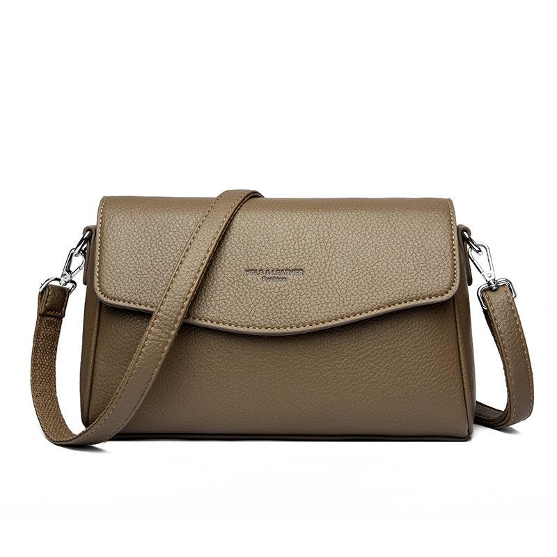 Fashion retro messenger women's bag, new wear-resistant medium mother bag, simple and atmospheric commuter hand shoulder bag