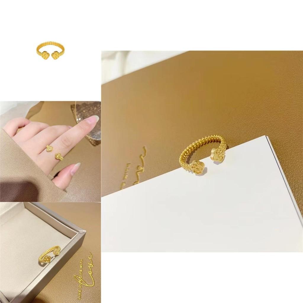 Chic Brass Gold Plated Adjustable Ring With Unique Floral Design Perfect For Gifts And Events
