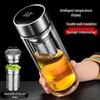 QYJ-9030 Temperature Display Double-Layer Glass Business Tea Cup