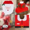 Christmas Santa Gnome Toilet Cover Set Festive Bathroom Decor Home Gift New Year Accessories