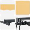 Retractable Awning Sand 3.5 X 2.5 M Polyester and Aluminum