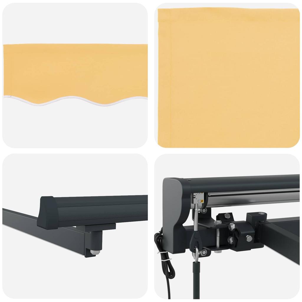 Retractable Awning Sand 3.5 X 2.5 M Polyester and Aluminum
