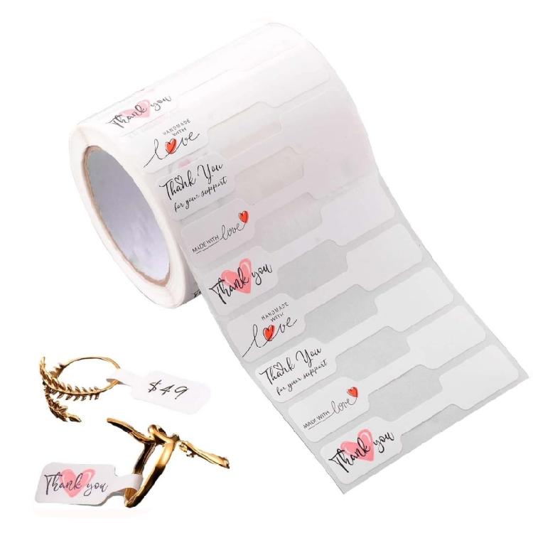 Packung mit 500 einzigartigen Schmuck-Aufkleber-Etiketten, praktisch zum Bepreisen und Ausstellen