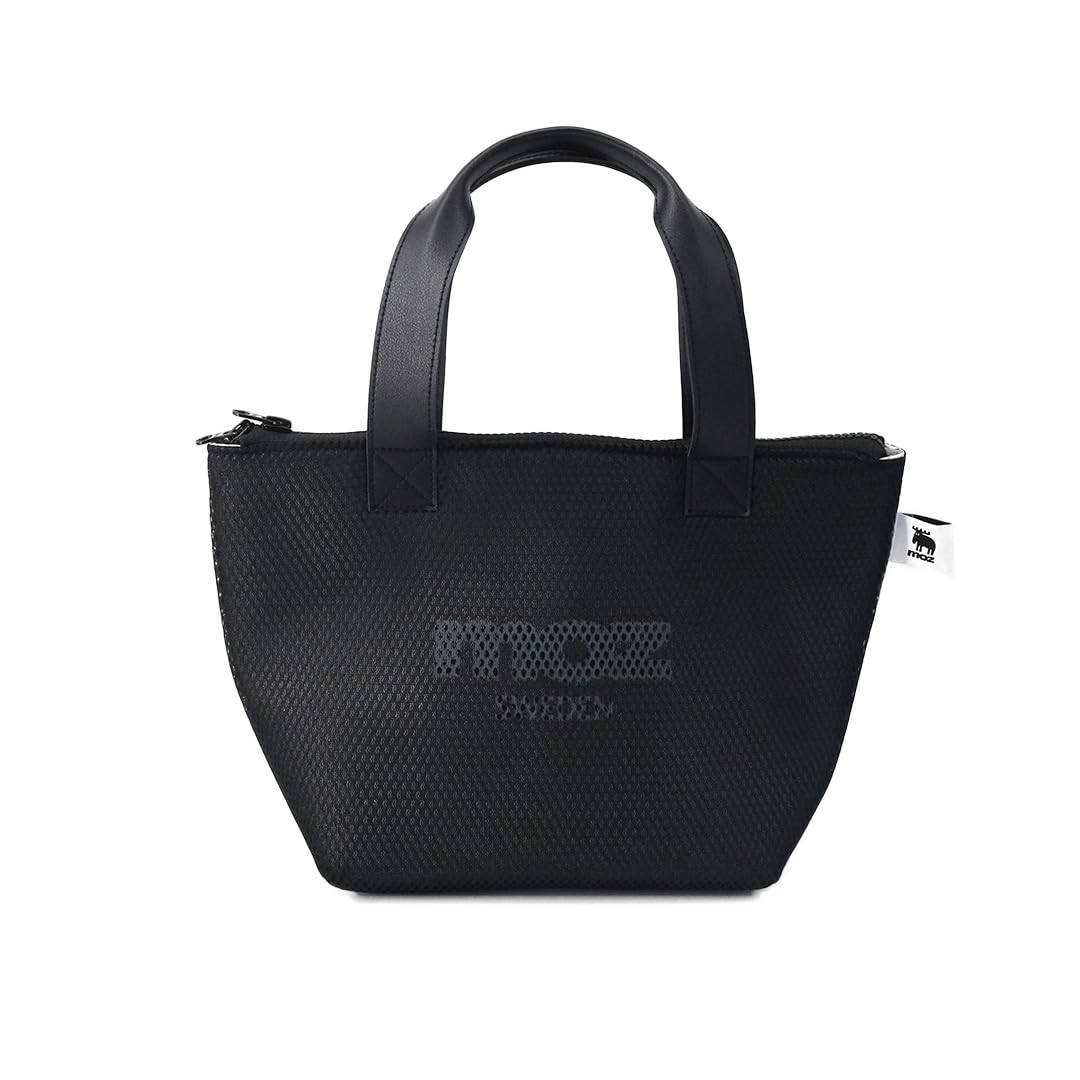 

moz Mesh Insulated Tote Size M Swedish elk simple mesh stylish shopping insulated lunch everyday Bag, [Nordic, brand, moz, design, fabric, bag, bag, чёрный