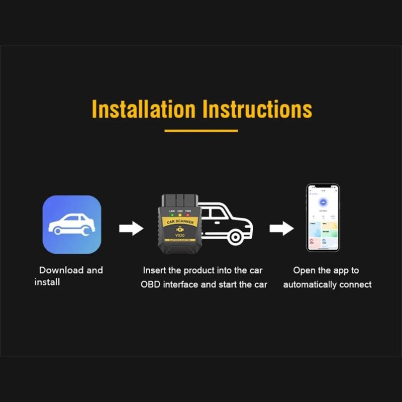 Multifunctional V020 OBD Car Diagnostic Scanner Tester Tool Suitable for Engine Fault Code Reading Quick Error Detection