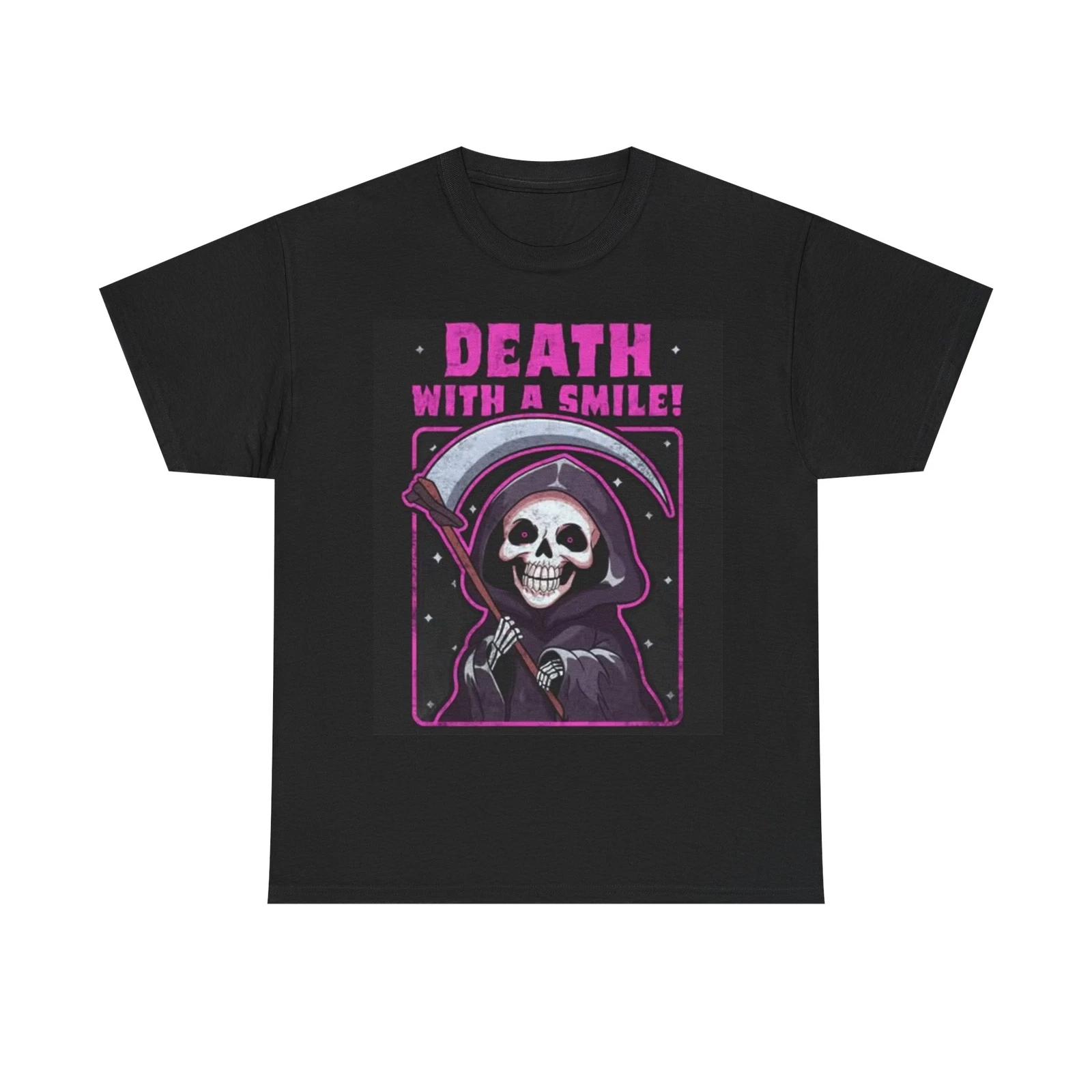 Men s and Women s T-shirts Death With A Smile M