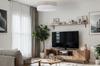 Wood Plexi Ceiling Lamp White 40Cm Bleached Oak
