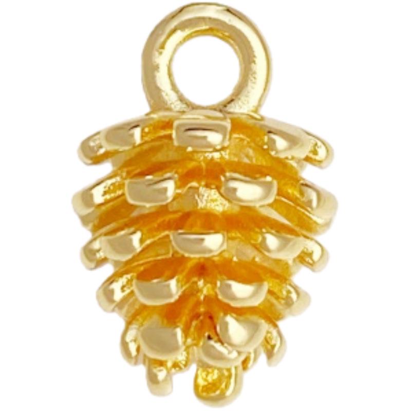 Pinecone & Pine Nut Pendant: Metal DIY Jewelry Charms for Necklaces & Earrings