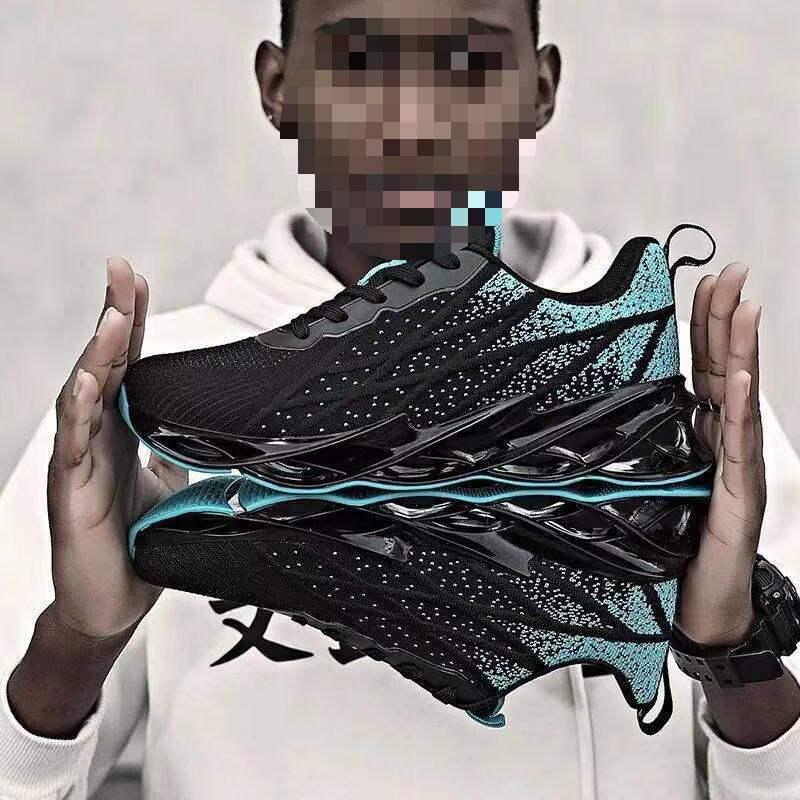 2025 Summer Korean Odor-Resistant Flyknit Men's Shock-Absorbing Breathable Sports Shoes