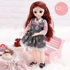 30CM Mini Movable 23Jointed Doll Girls Toy 3D Big Eyes BJD Princess Full Outfits  Dresses  Collection Childrens Doll Gift