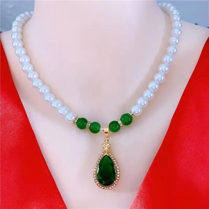 Synthetic Imitation Pearl Women'S Necklace Mother'S Day Gift Pearl Necklace For Mother Elders Temperament Versatile Jewelry Necklace
