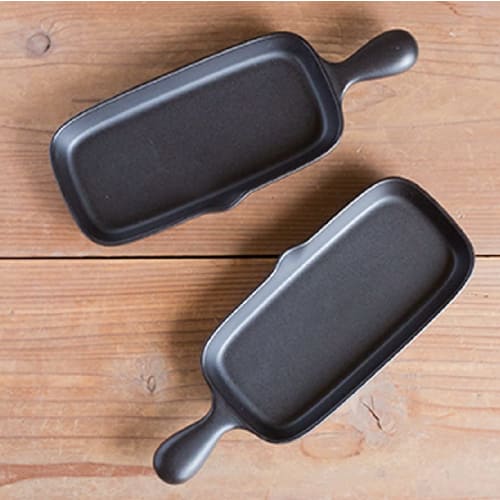 Banko Ware Grill Plate (heat-resistant Half Plate with Handle)