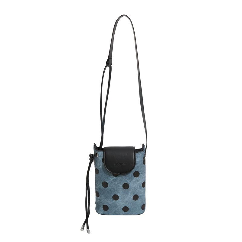 Dot Pattern, Simple Style, Single-shoulder, Slanted Crossbody Bag for Holding Mobile Phone and Water Bottle