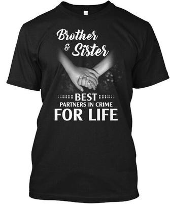 Bruder und Schwester Partner in Crime und Beste für das Leben T-Shirt Hergestellt in den USA S-5XL