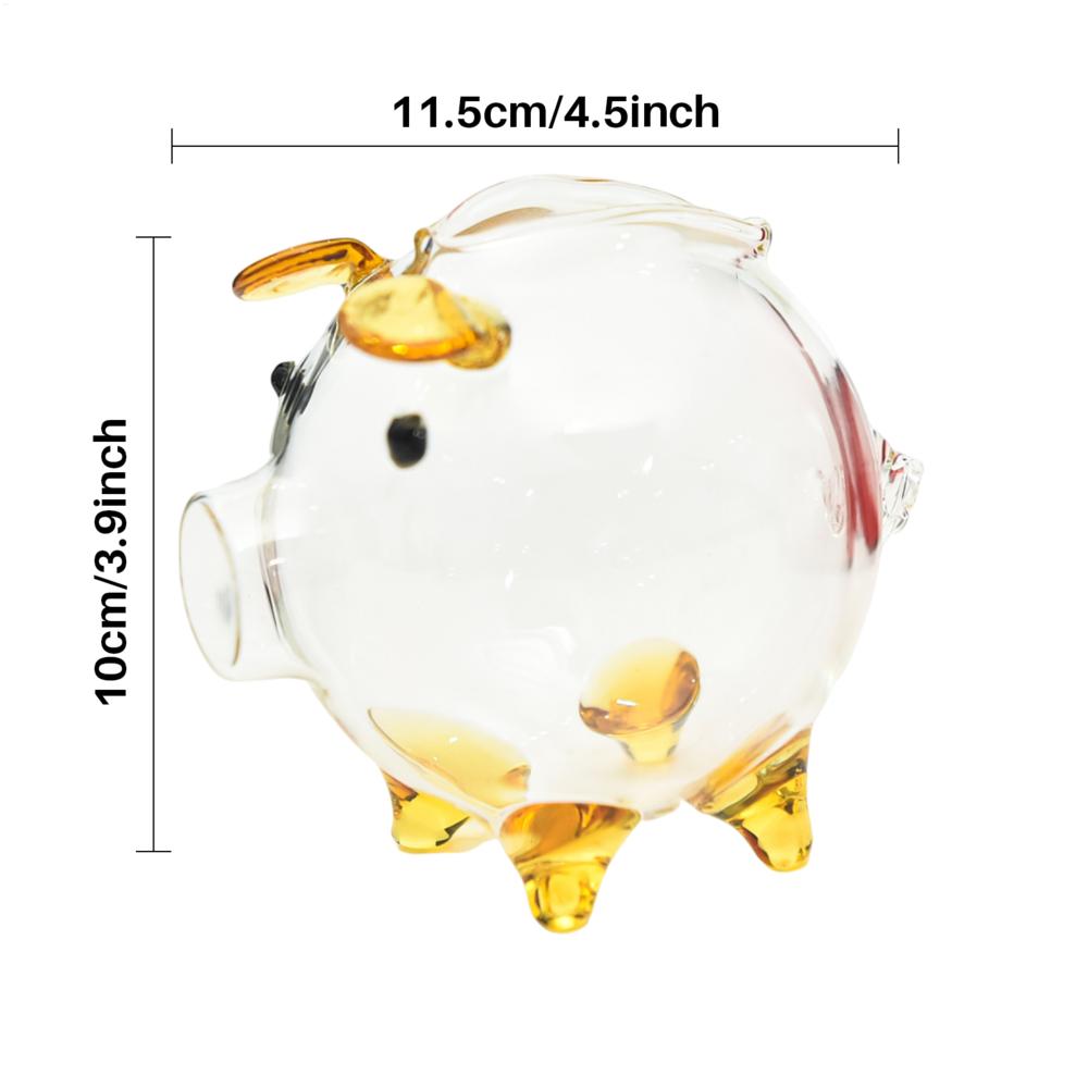 Mini Pig Money Jar Golden Beans Box Clear Jar Pig Shape Bank Portable Coin Bank Container Box Transparent Saving Box Gift