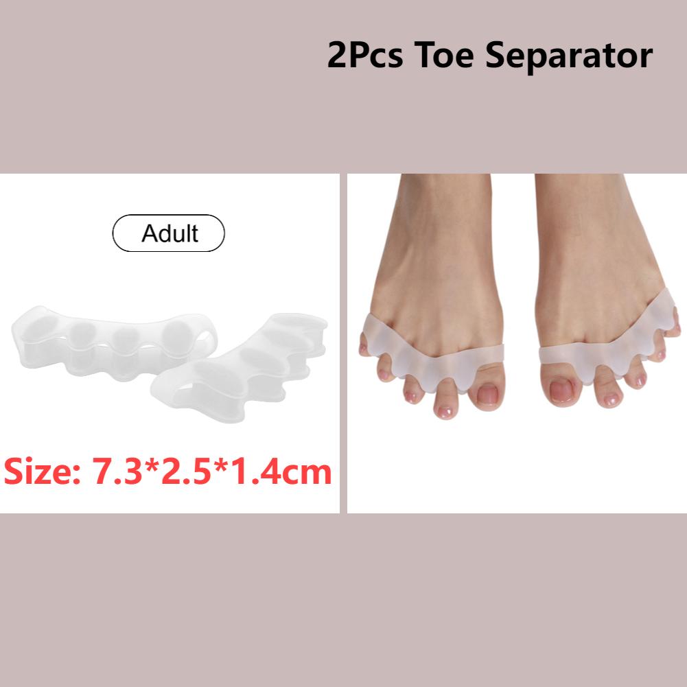 2ps/Pair Little Toe Thumb For Daily Use Silicone Gel Toe Bunion Guard Foot Care Finger Toe Separator Hallux Valgus Toe Care