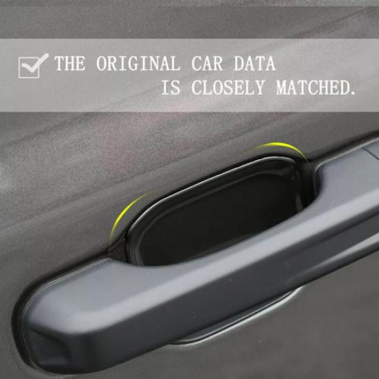 For 2018-2025 Jeep Gladiator JT/Wrangler JL Black Door Handle Bowl Cover Trim 4P