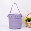 Trick or Treat Halloween Candy Basket Plaid Design Gift Container Treat Bags Large Capacity Tote Bag Style Candy Gift Bucket