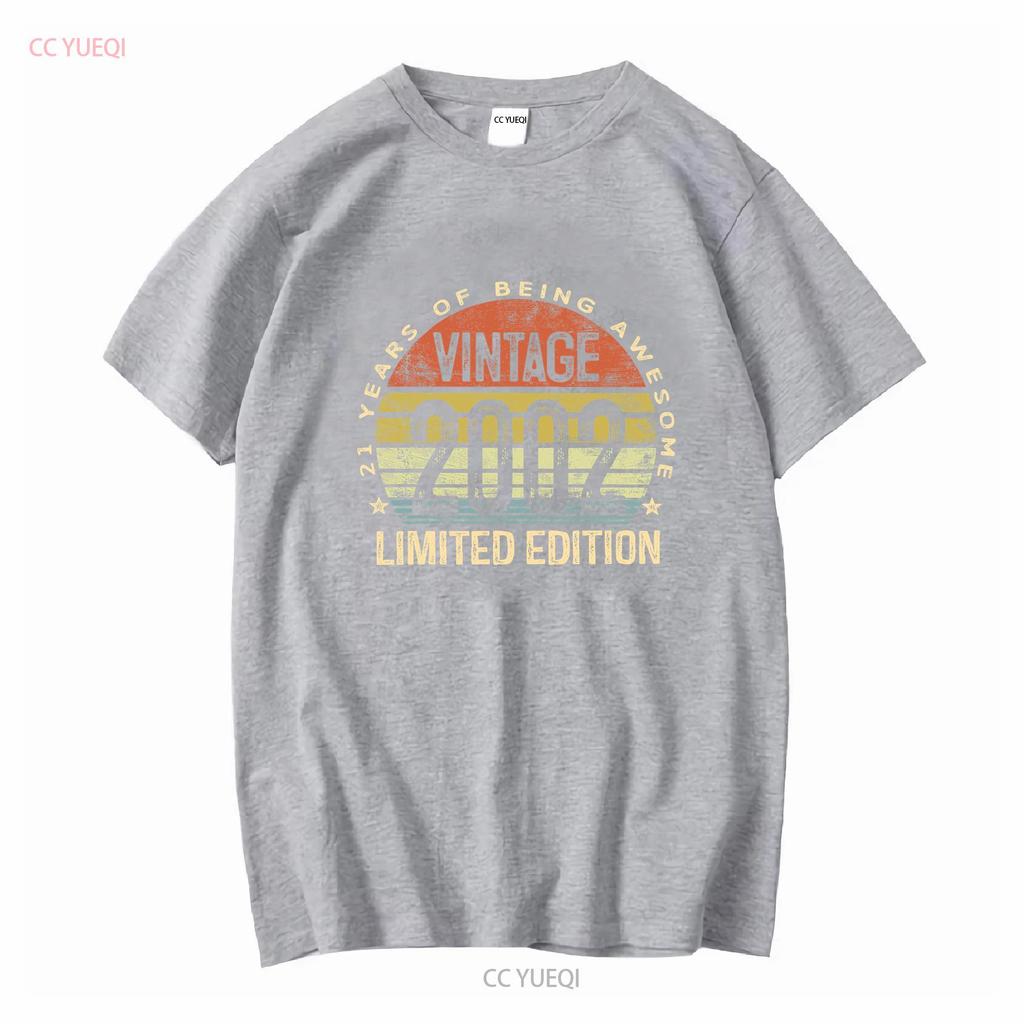Vintage 2002 Limited Edition 21 Year Old s 21st Birthday T Shirt long or short sleeves vintage Washed Stylish Comfortable