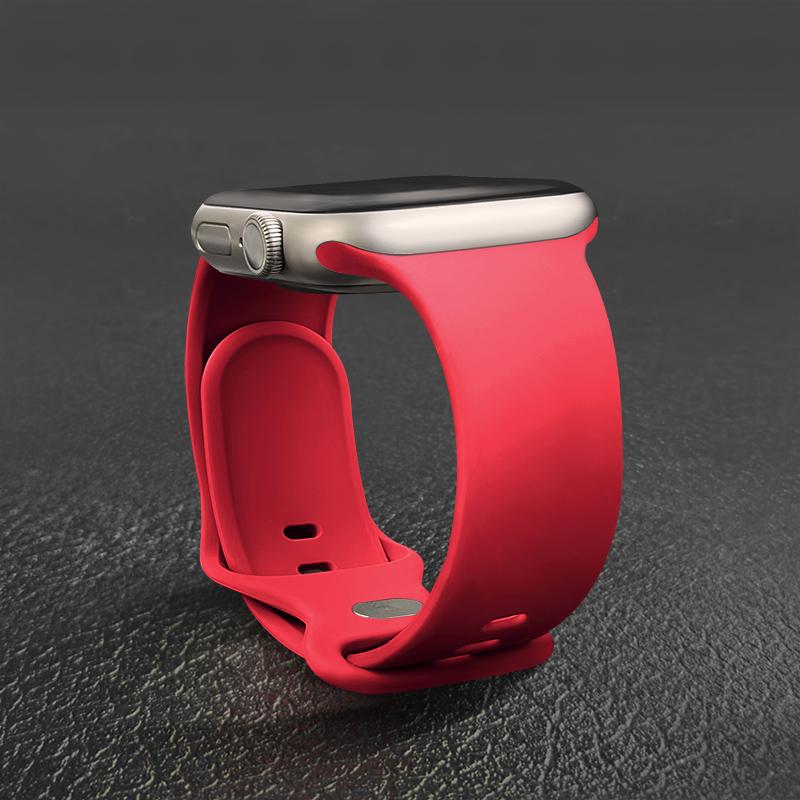 Sport Silicone Strap For Apple Watch Bands 44mm 46mm 42mm 45mm 41mm 49 40mm Correa Bracelet iWatch series 10 11 9 8 7 ultra 3 SE