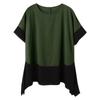Summer Plus Size Blouse Shirts Women Clothing Chiffon Solid Spliced Casual Basic Lady Tops Tunic Loose Oversize