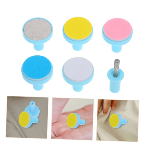 FOMIYES Baby Nail File Replacement Pads, Gentle Polishing Heads, Replacement Parts for Newborns and Toddlers, Set of 6, Colors Not Specified