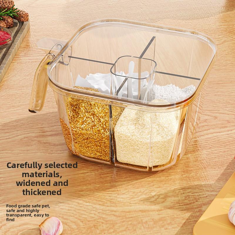 

Seasoning Box, Household Kitchen Seasoning Jar, Multi-compartment Salt, Monosodium Glutamate, Pepper, Sodium Seasonings, Seasoning Bottle