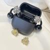 Stylish Crystal Studded Earphone Decor Shimmering Metal & Zircon Ear Clip Jewelry Earpod Accessories for Freeclip1/2